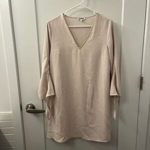 Express Light Pink Dress with Tie Sleeves